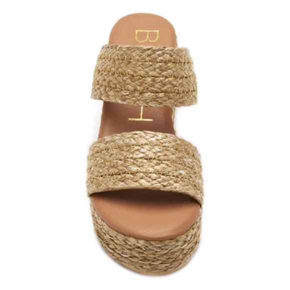 NWOT Beach by Matisse Ocean Ave Raffia Platform Sandals Slides Size 8 - Picture 5 of 12